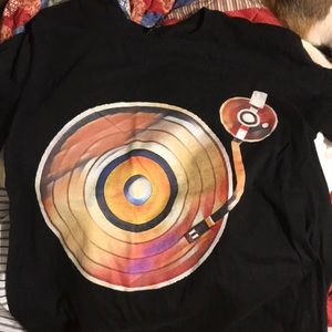 Record player themed shirt